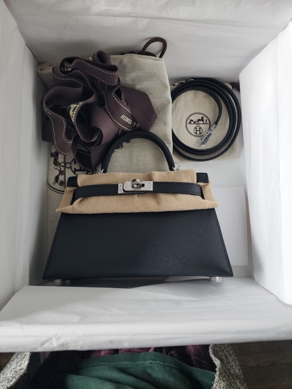 Iconic Bag black silver hardware full set,